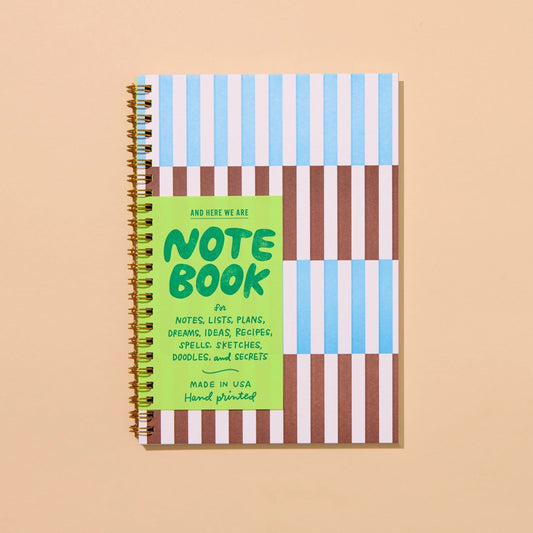 Broken Stripe Letterpress Spiral Notebook