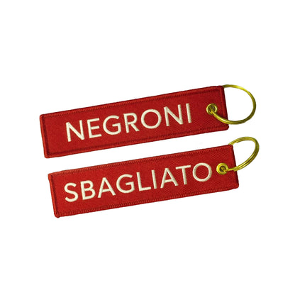 Negroni Sbagliato Flight Tag Keychain