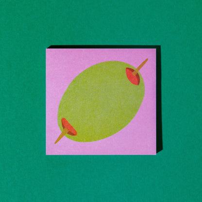 Martini Olive Sticky Notes
