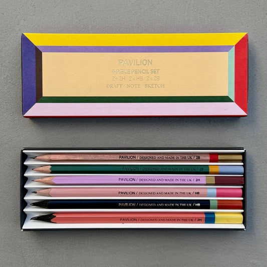 Graphic Color Block Pencil Set