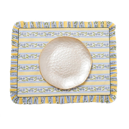 Provence Blockprint Placemat in Butter Yellow