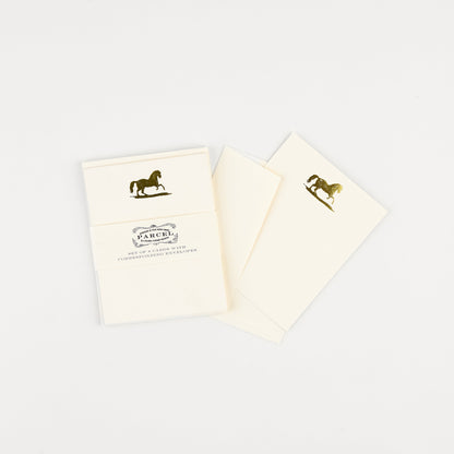 Foil Pressed Horse Cards