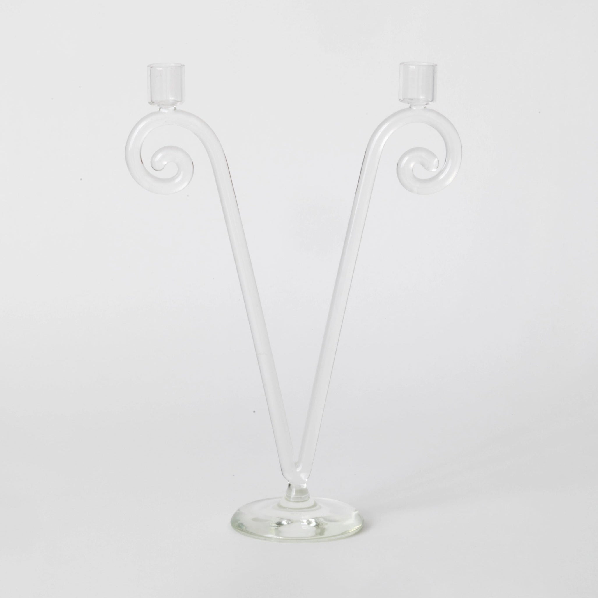 Spiral Double Stem Candleholder