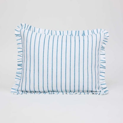 Stripe Ruffled Cushion Cover