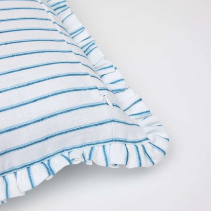 Stripe Ruffled Cushion Cover