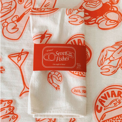 Seven Fishes Tea Towel