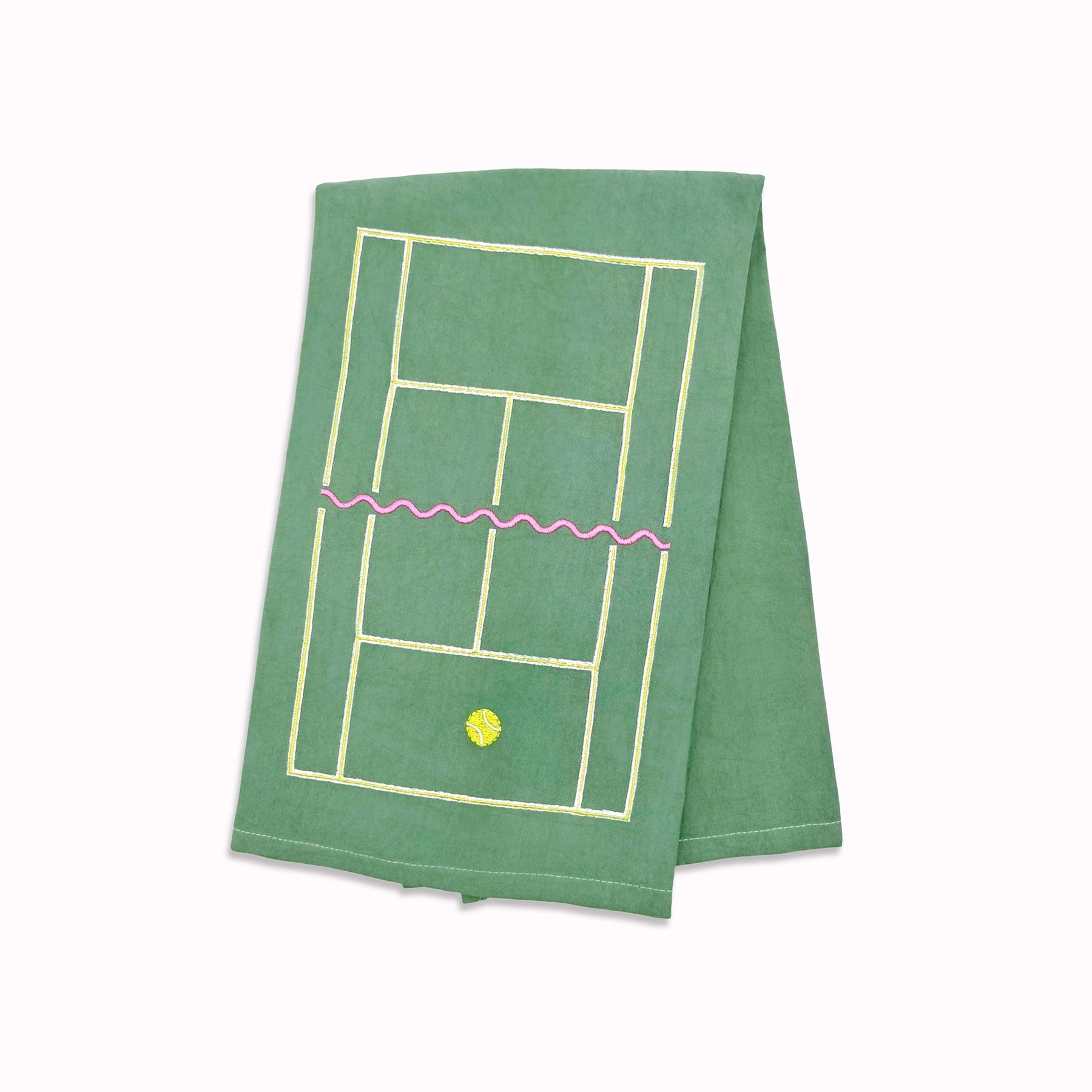 Piecework Puzzles Tennis Tea Towel