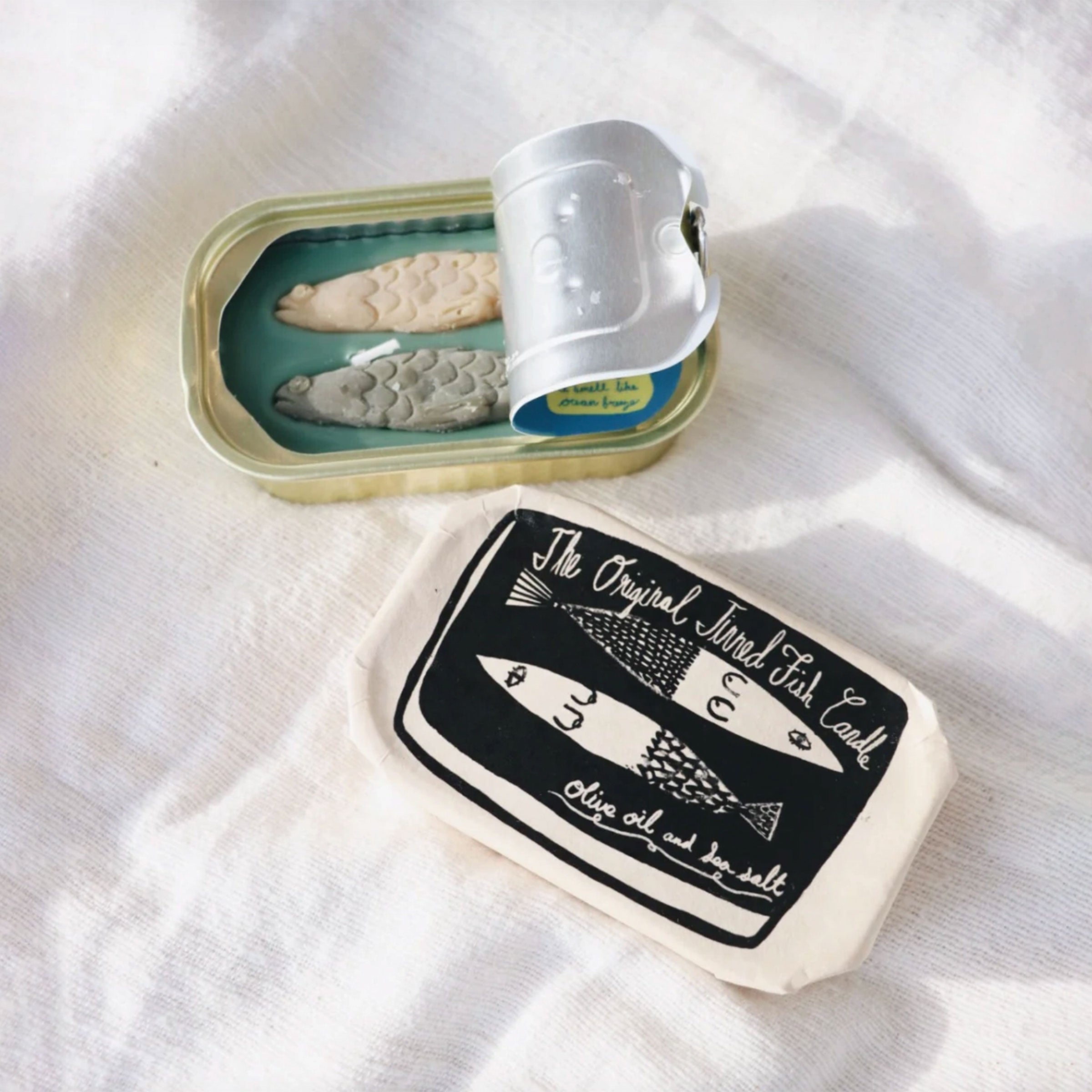 Olive Oil & Sea Salt Tinned Fish Candle – Piecework