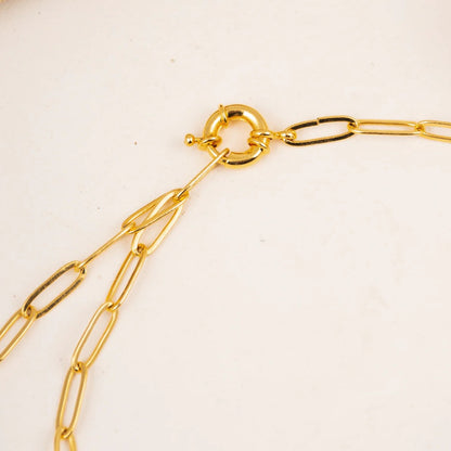 Gold Chain Necklace and Charms