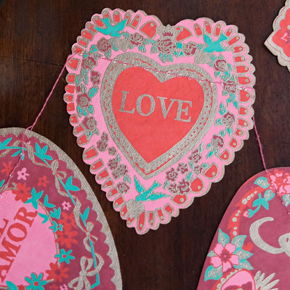 Valentines Sewn Garland