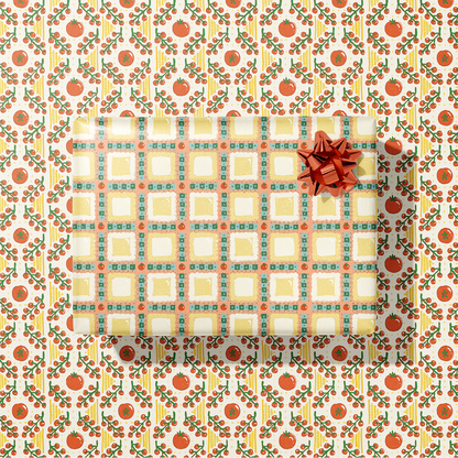 Tomato Ravioli Reversible Gift Wrap