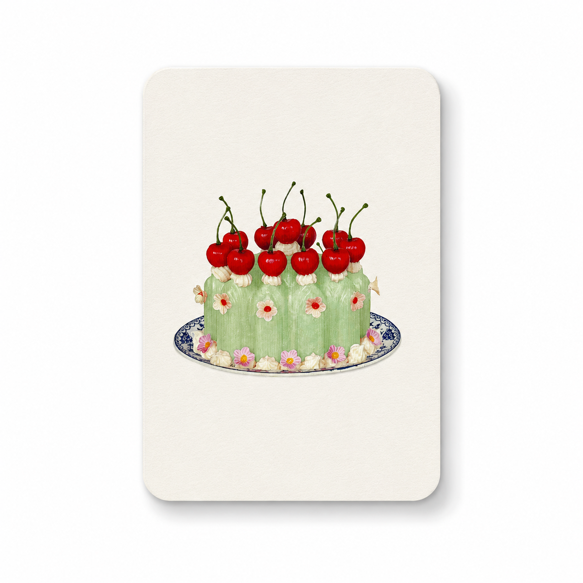 Image of Chartreuse Cream Blancmange Greeting Card from Canonbury Press