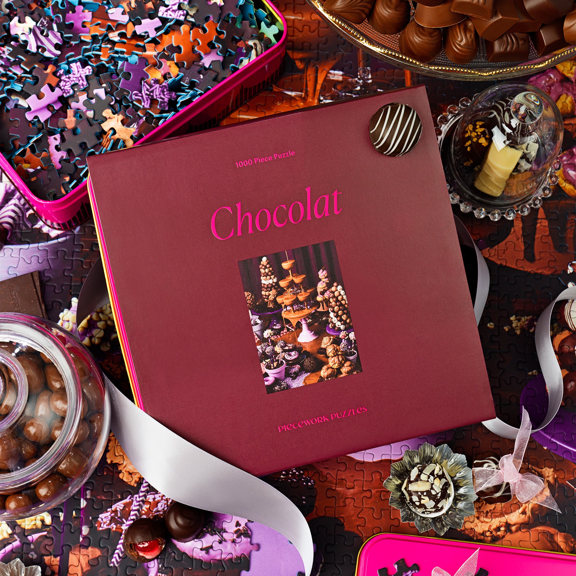 Chocolat - Chocolate Jigsaw Puzzle in Decorative Tin - Piecework