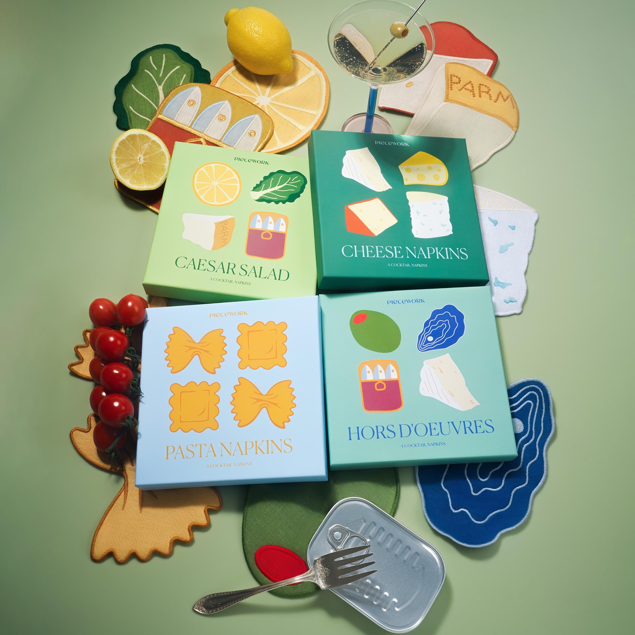Piecework Puzzles Cocktail Napkin