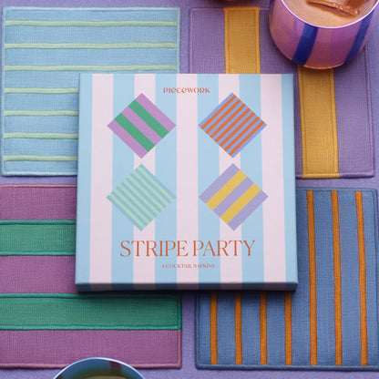 Stripe Party Cocktail Napkins