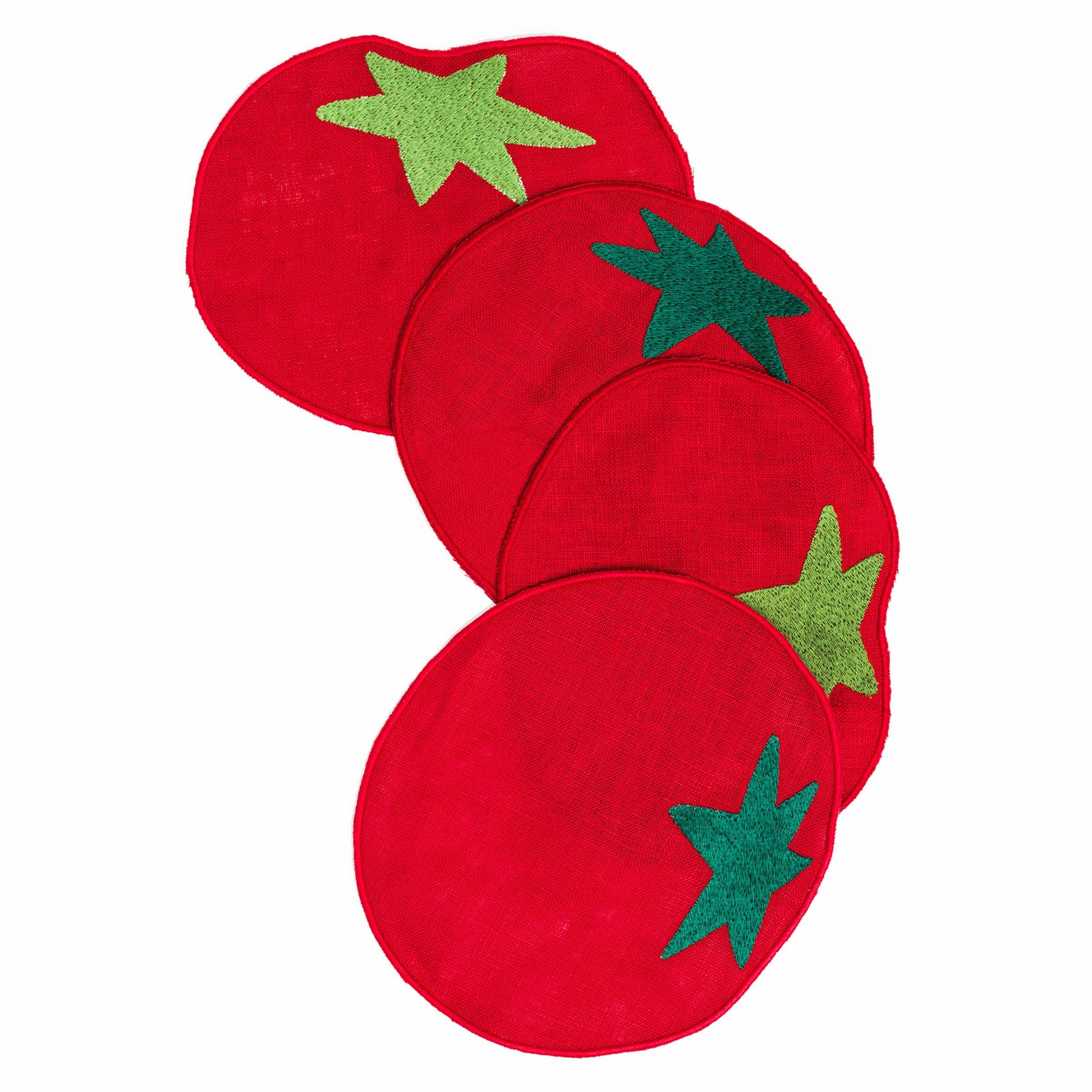 Piecework Puzzles Tomato Cocktail Napkins - Thumbnail 2