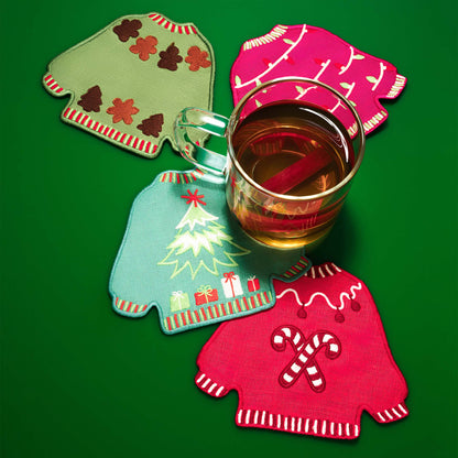 176 PCS Ugly Sweater Party Decorations Kit - Plates, Cups, Napkins, Banner, Tablecloth, Balloons, Serves 25