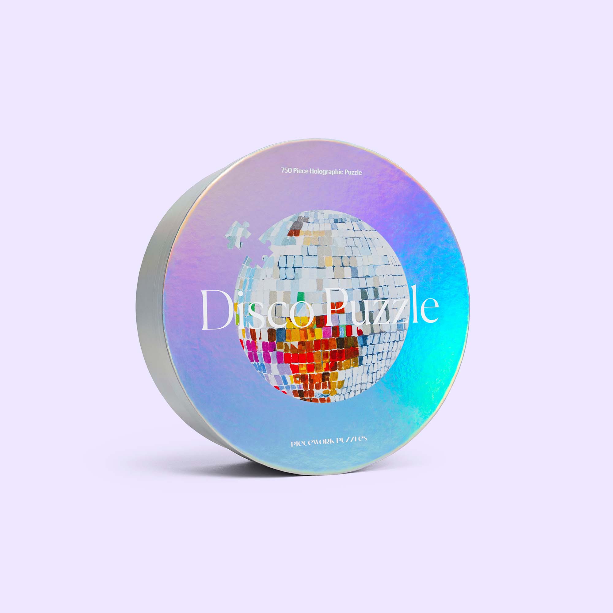 Disco Puzzle – 750-Piece Round Holographic Puzzle by Piecework