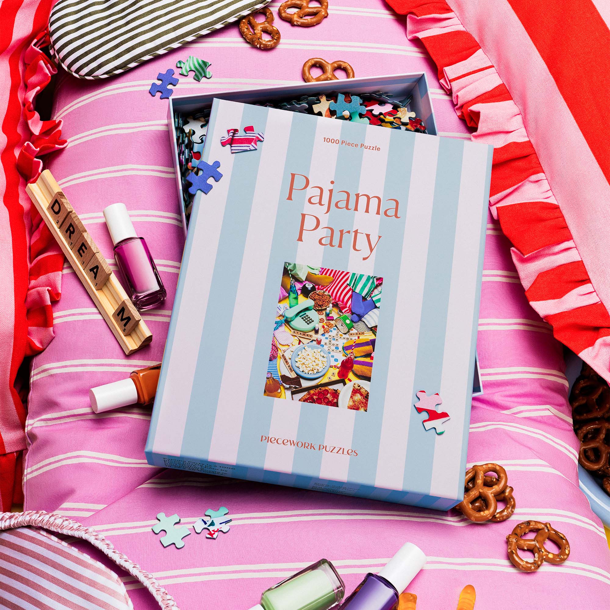 Pajama Party Puzzle – 1000-Piece Technicolor Sleepover – Piecework