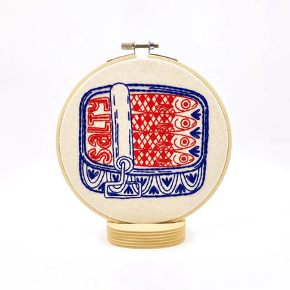 Canned Sardines Complete Embroidery Kit