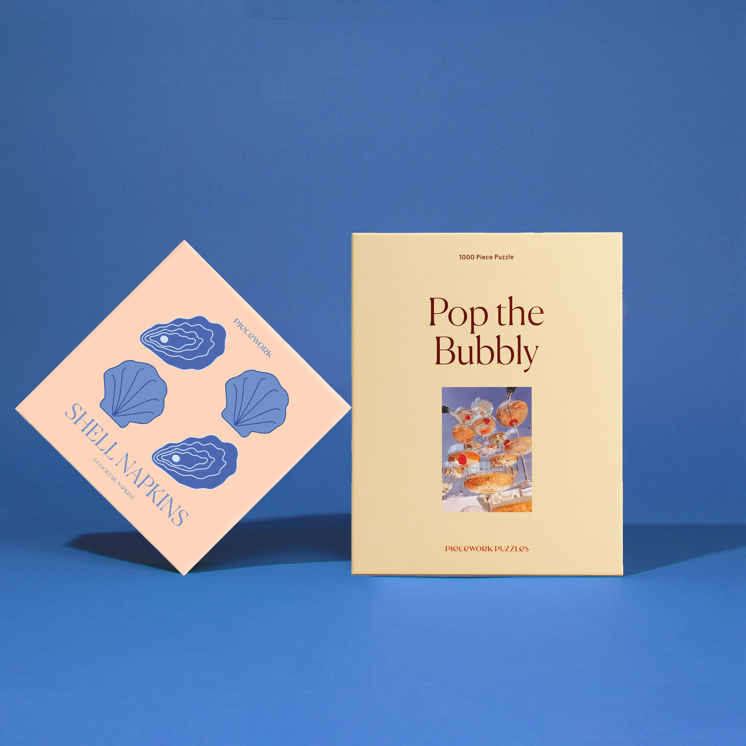 The Bubbly Set: Champagne Gift Set with Puzzle + Napkins – Piecework
